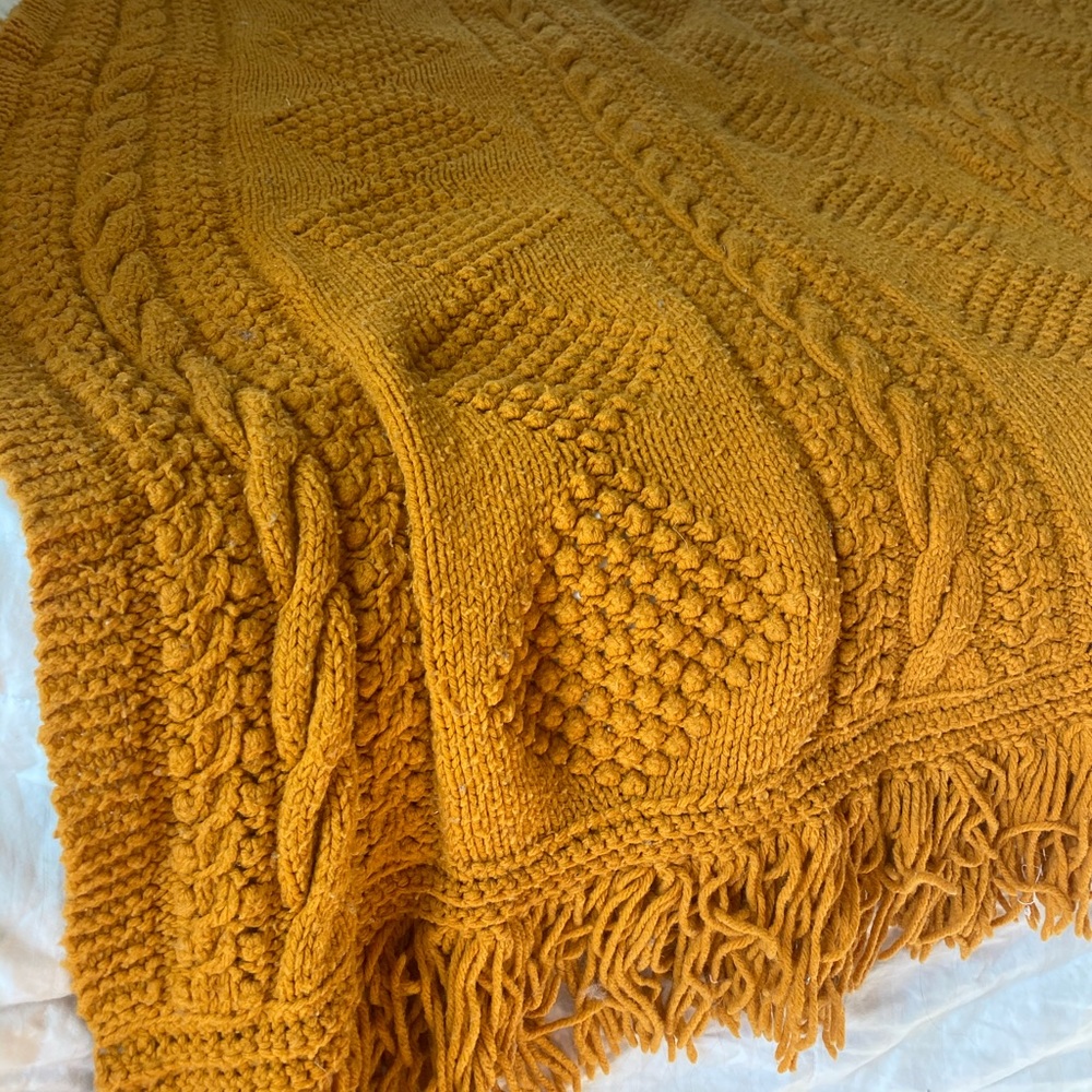 Orange Quilted Blanket